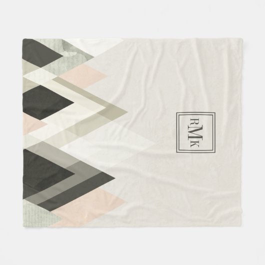 Monogram | Bergen boven bergen III Fleece Deken (Voorkant (Horizontaal))