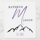 Monogram bergen wijn etiket (Enkel label)