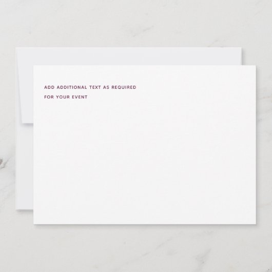 Monogram Berry Wine Gold Wedding Save the Date (Achterkant)