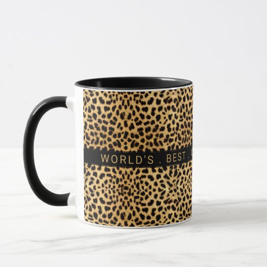 Monogram Best Chef Cheetah Print van World Mok (Links)
