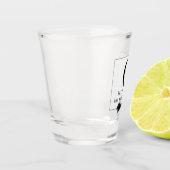 Monogram BEST MAN Bruidsjonker Bruidegom Zwart Shot Glas (Links)