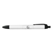 Monogram BEST MAN Groomsmen Groomsman Black Stropd Zwarte Inkt Pen (Bovenkant)