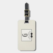 Monogram BEST MAN Groomsmen Groomsman Fleurdelis Bagagelabel (Voorkant verticaal)