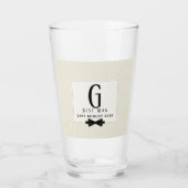 Monogram BEST MAN Groomsmen Groomsman Fleurdelis Glas (Voorkant)