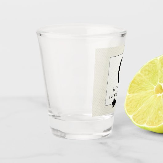 Monogram BEST MAN Groomsmen Groomsman Fleurdelis Shot Glas (Links)