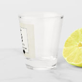 Monogram BEST MAN Groomsmen Groomsman Fleurdelis Shot Glas (Rechts)