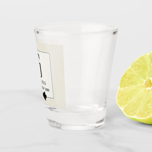 Monogram BEST MAN Groomsmen Groomsman Fleurdelis Shot Glas (Rechts)