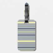 Monogram BEST MAN Groomsmen Groomsman Navy Yellow Bagagelabel (Achterkant verticaal)