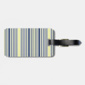 Monogram BEST MAN Groomsmen Groomsman Navy Yellow Bagagelabel (Achterkant horizontaal)