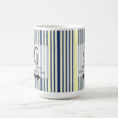 Monogram BEST MAN Groomsmen Groomsman Navy Yellow Koffiemok (Center)