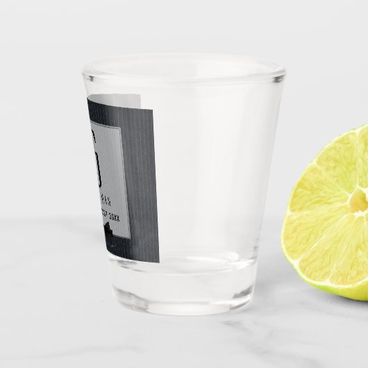 Monogram BEST MAN Groomsmen Groomsman PinStripes Shot Glas (Rechts)