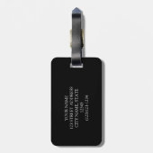 Monogram Beste Man Zwart Grijs Bagage Label (Achterkant verticaal)
