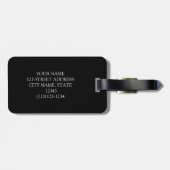 Monogram Beste Man Zwart Grijs Bagage Label (Achterkant horizontaal)