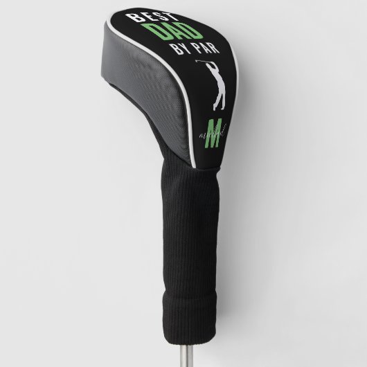Monogram 'beste vader op vader' golfheadcover (Schuin)