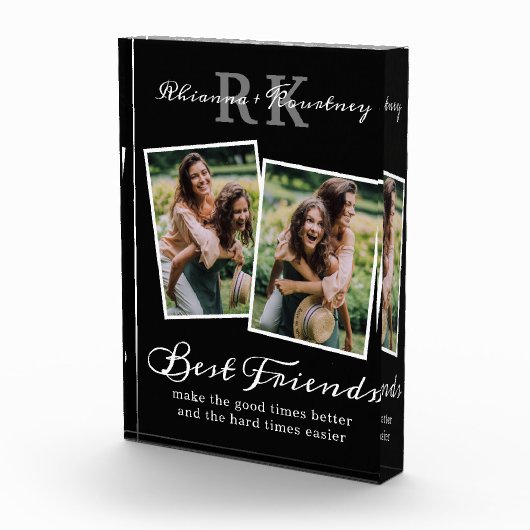Monogram Beste Vrienden Foto (Rechts)