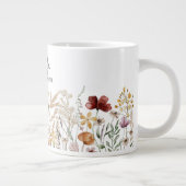 Monogram Beste Waterverf Wildflower Bloemen Grote Koffiekop (Rechts)