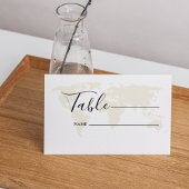 Monogram bestemming reizen thema bruiloft plaatskaartje