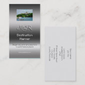 Monogram, bestemmingsplan, metallisch effect visitekaartje (Voorkant / Achterkant)