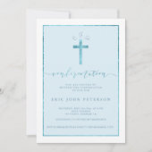 Monogram bevestiging van blauwe rode hond kaart (Voorkant)