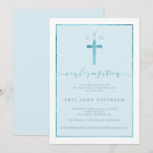 Monogram bevestiging van blauwe rode hond kaart (Voorkant / Achterkant)