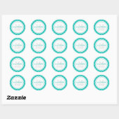 Monogram Bewaar de datum Stickers PolkaDot BG (Vel)