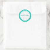 Monogram Bewaar de datum Stickers PolkaDot BG (Tas)