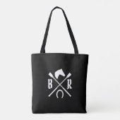 Monogram bij paarden tote bag (Achterkant)