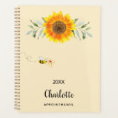 Monogram bij zonnebloem geel 2025 planner (Voorkant)