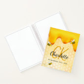 Monogram bijenhoning in het zakboekje notitieboek (Binnen)