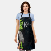 Monogram bijtende groenteskruiden schort (Gedragen)