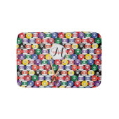 Monogram Billiard Pool Ball-ontwerp Badmat (Voorkant)