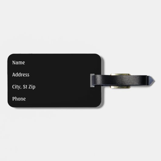 Monogram Billiard Pool Ball-ontwerp Bagagelabel (Achterkant horizontaal)