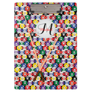 Monogram Billiards Ball Pattern Klembord