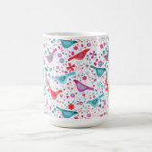 Monogram Bird Floral Waterverf Koffiemok (Center)