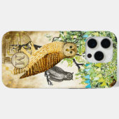 Monogram Birdcage  Owl Birch Tree iPhone Case-Mate iPhone Case (Achterkant (horizontaal))