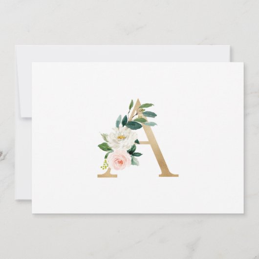 Monogram Birth kondiging Aankondiging (Achterkant)