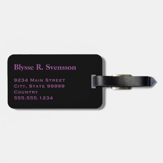 Monogram Biseksuele Pride Vlag Bagagelabel (Achterkant horizontaal)