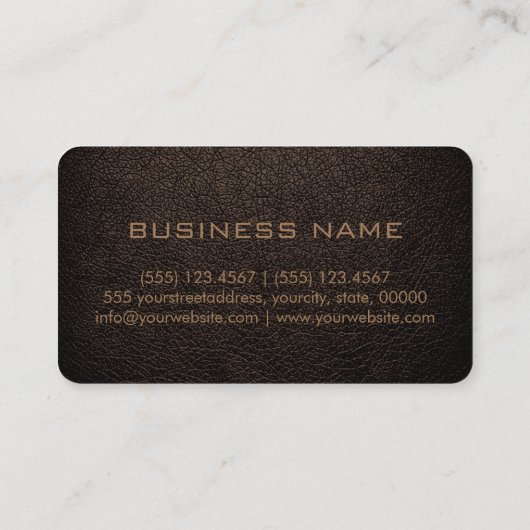 Monogram Bistre Leather Kijk Visitekaartje (Achterkant)