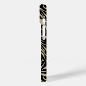Monogram Black Beige Animal Print Case-Mate iPhone Case (Achterkant / Links)