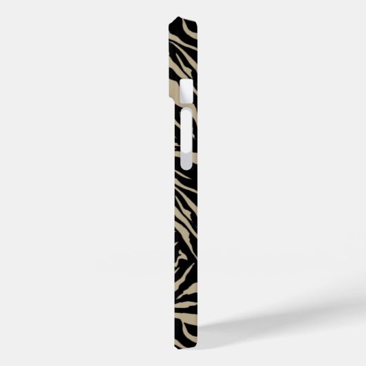Monogram Black Beige Animal Print Case-Mate iPhone Case (Achterkant / Links)