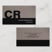 Monogram Black Beige Consultant Visitekaartje (Voorkant / Achterkant)