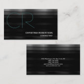 Monogram Black Blue Consultant Visitekaartje (Voorkant / Achterkant)