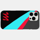 Monogram Black Blue Red Grey Pattern Case-Mate iPhone Case (Achterkant (horizontaal))