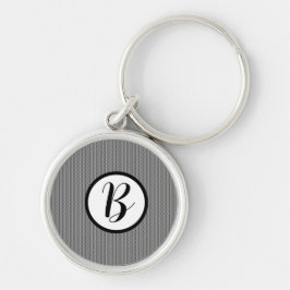 Monogram Black Check Sleutelhanger