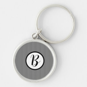 Monogram Black Check Sleutelhanger