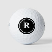 Monogram Black Circle Logo Professional Golfballen (Voorkant)