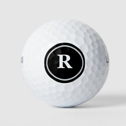 Monogram Black Circle Logo Professional Golfballen (Voorkant)