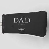 Monogram Black Dad Typografie Golf Head Hoesje Golfheadcover (Voorkant)