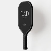 Monogram Black Dad Typografie Pickleball Paddle (Links)