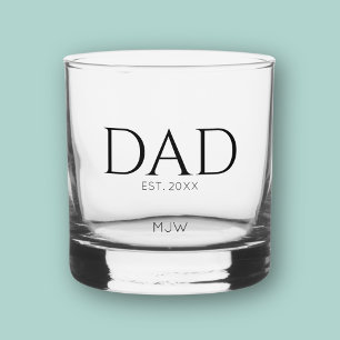 Monogram Black Dad Typografie Whisky Glas